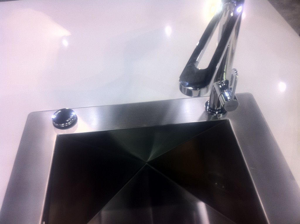 This sink had this great diamond cut...by Franke